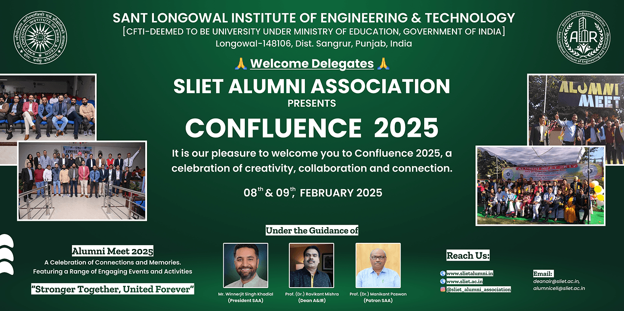 SLIET Alumni Association | Confluence 2025 – Celebrating Alumni Connections and Achievements
